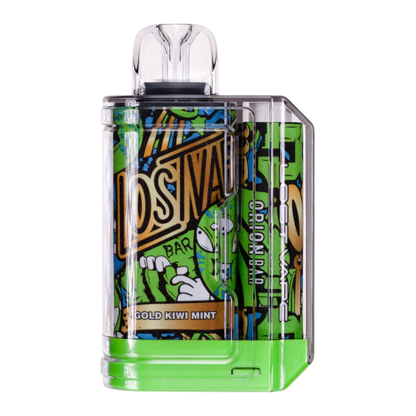 Gold Kiwi Mint Lost Vape Orion Bar 7500 - Black Coral